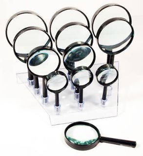 12PC MAGNIFIER SET MAGNIFYING GLASS COUNTER DISPLAY