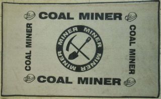 COAL MINER Area Rug 22 x 37 Door Mat Mining Pick Brand NEW FREE 
