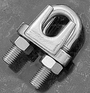 Cable Clamps 3/8 inch Stainless Steel NEW