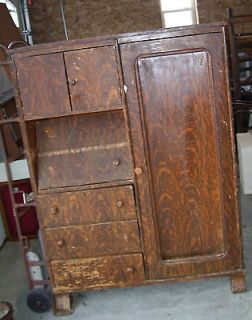 vintage wood wardrobe chest of drawers secretary WATHENA KANSAS