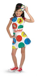 Child Twister Board Game Halloween Costume & Headband Fancy Dress Up