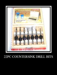 44 pc Countersink Drill Bits Set woodworking tools