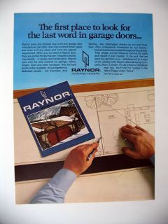 Raynor Garage Doors Door drafting table house plans 1979 print Ad 