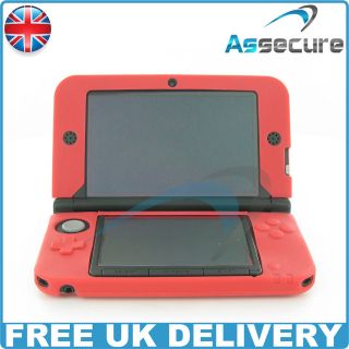Red Soft Silicone Cover Nintendo 3DS XL LL Protective Case Skin Gel 
