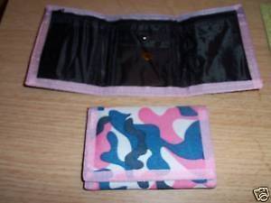 PINK CAMO WOMENS GIRLS camouflage TRIFOLD WALLET new