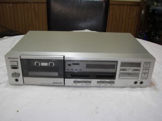 Sony TC FX45 Stereo Cassette Deck Tape Player Recorder Nice Silver
