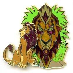 Disney Pin   Scar (Lion King) Character 3D African Tiki Mask Pin RARE