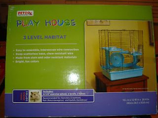  HAMSTER, RATS OR GERBILS PLAY HOUSE 3 LEVEL HABITATE 16X12X20 