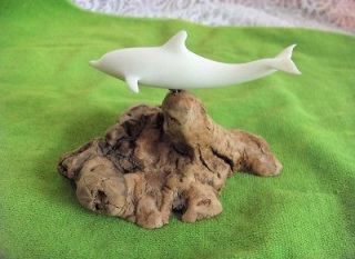 John Perry Driftwood Sculpture Dolphin 1970s Modern Art Manzanita 