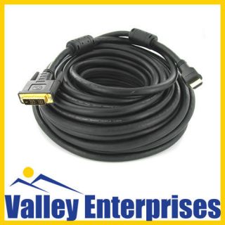 50 HDMI to DVI D Video Cable LCD Plasma TV 1080p 26AWG