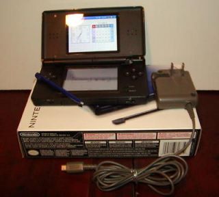 Nintendo DS Lite Cobalt and Black Handheld System (works, as is)