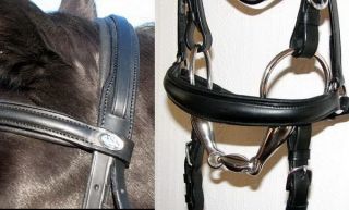   COMFORT Baroque Padded DROP Dropped Noseband Dressage Bridle Silver