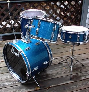 Royce 4pc drum set, blue sparkle pearl, MIJ shell kit, NR