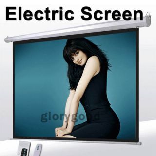 120 Electric Motorised TV Movie Projector Screen 169 HD 3D 