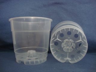 INCH ROUND CLEAR PLASTIC ORCHID POT 1/5/10/25