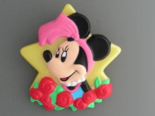 1989 AVON Minnie Mouse Pin with Star & Roses   Excellent Shape   in 