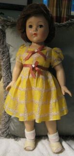 Vintage EFFANBEE DOLL Composition with Mohair Wig   18 LITTLE LADY 