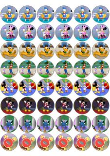 48 Mickey Mouse Clubhouse Edible cupcake toppers (rice paper)