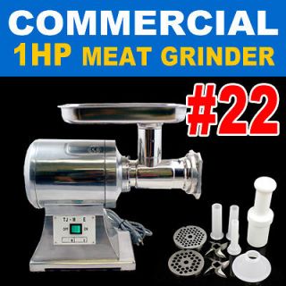 New MTN True 1HP Commercial 740W Electric Meat Sauage Grinder #22