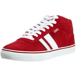 DVS Mens Milan CT Mid Red Suede Skate Trainers