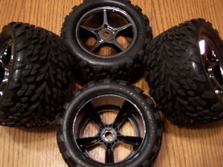   10 Brushless E Revo Talon Tires & Gemini 17mm Wheels / T Maxx E Maxx