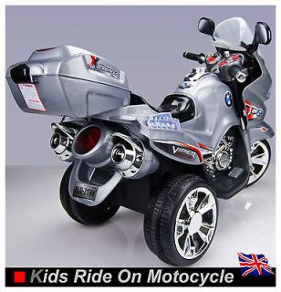 KID RIDE ON 3 WHEELS MOTOCYCLE BIKE 6V ELECTRIC BATTERY POWERED TOY 