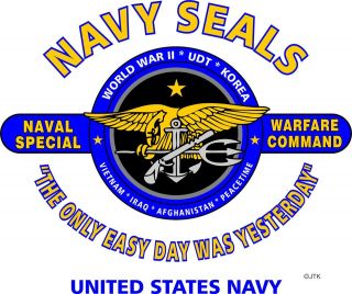   STATES NAVY SEALS THE ONLY EASY DAY WAS YESTERDAY EMBLEM SHIRT