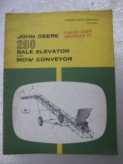 JOHN DEERE 200 BALE ELEVATOR MOW CONVEYOR MANUAL FARM