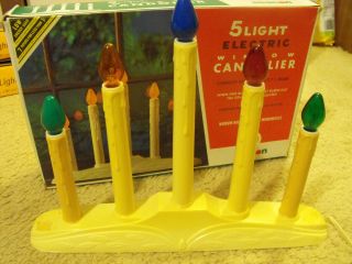   Window Candle 5 Light Candolier Electric 9 Tall In Box   Beacon