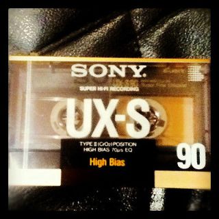 Sony UX S 90 High Bias Type II Blank Cassette Tape NEW Sealed