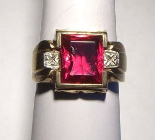 mens vintage ruby rings in Rings