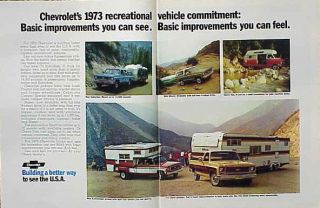 1973 Chevy Pickup Truck Blazer Camper ORIGINAL Old Ad CMY STORE 5 