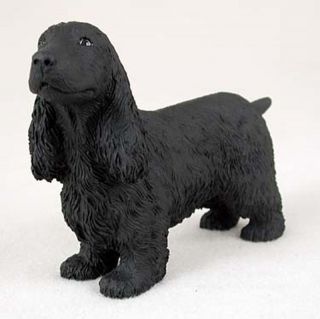 English Cocker Spaniel Hand Painted Collectible Dog Figurine Black