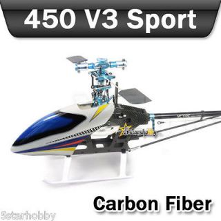 Carbon Fiber 6CH 3D for Trex 450 Sport V3 Electric RC Helicopter