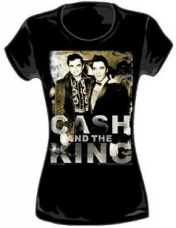 JOHNNY CASH and ELVIS PRESLEY Girly T Shirt NEW S M L XL