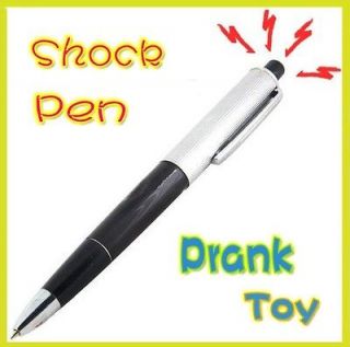 Electric Shock Ballpoint Working Pen Gag Funny Gift Prank Joke Shocker 