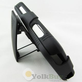   Clip Stand Combo Phone Cover Case for HTC EVO 3D / EVO V 4G Black