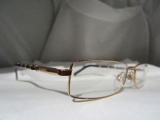 Chanel Eyeglasses Glasses 2130 Q 293 Gold Black Chain Authentic Free 