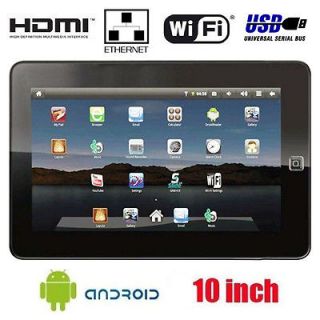  10 Touch Screen Android 2.2 Tablet PC 2GB Storage WiFi HDMI Ethernet