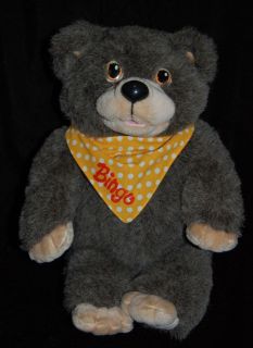  Talking Bingo Bear Puppet Hasbro Softies Bandanas Stuffed Animal 28
