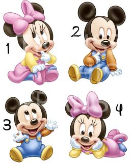 MICKEY MINNIE MOUSE BABY IRON ON T SHIRT FABRIC TRANSFER ALSO STICKERS