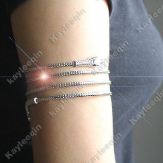 Fab Silver Coiled Snake Upper Arm Cuff Armlet Armband Bracelet Anklet 