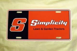 Vintage Simplicity Lawn & Garden Tractor License Plate