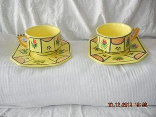   Soleil Set of 2 Extra Large Cups and Saucers Coffee or Chocolate