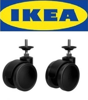ORIGINAL IKEA BESTA CASTOR WHEELS BLACK 2 PCS FOR FURNITURES BRAND NEW