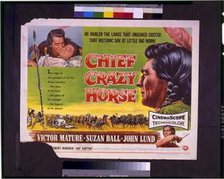 1955,Chief Crazy Horse Film,Victor Mature, Suzan Ball