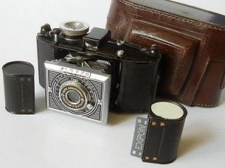 Vintage Art Deco 1936 37 Agfa Karat film camera Igestar 6.3/50 with 2 