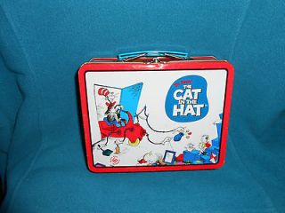   Seuss Cat In The Hat Thing 1 Thing 2 Lunch Box Tin   Very Good Shape