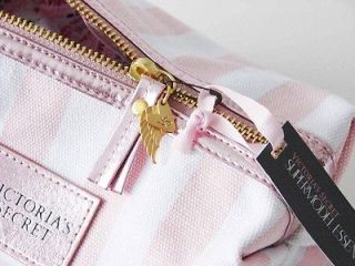   Secret Supermodel Essentials Pink Stripes Cosmetic Bag/case NWT