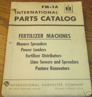 IH Horse & Tractor Fertilizer Machines Parts Catalog